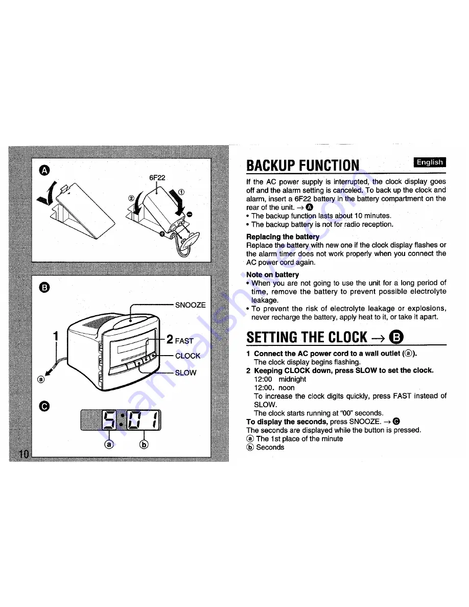 Aiwa FR-A47 Operating Instructions Manual Download Page 10