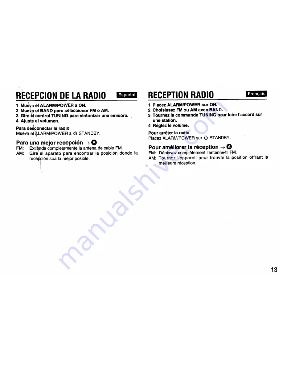 Aiwa FR-A47 Operating Instructions Manual Download Page 13