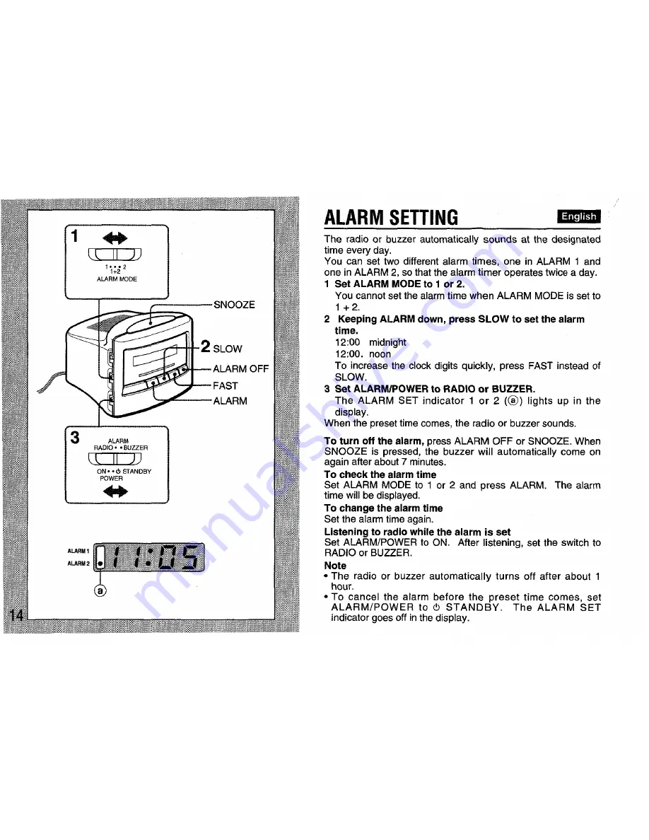 Aiwa FR-A47 Operating Instructions Manual Download Page 14