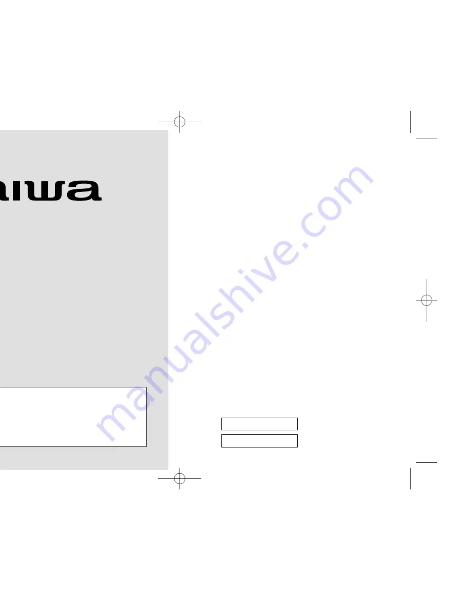 Aiwa FR-A560 Operating Instructions Manual Download Page 1