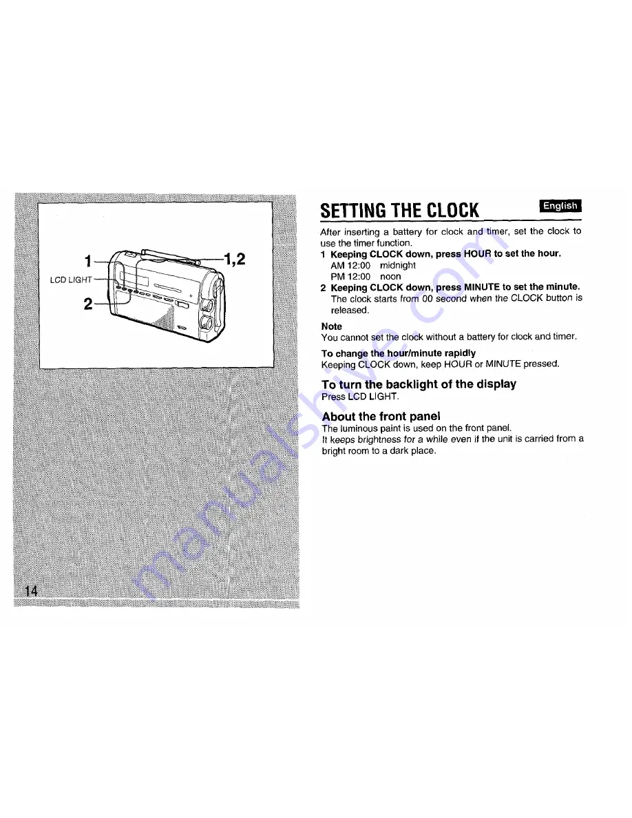 Aiwa FR-C150 Operating Instructions Manual Download Page 14