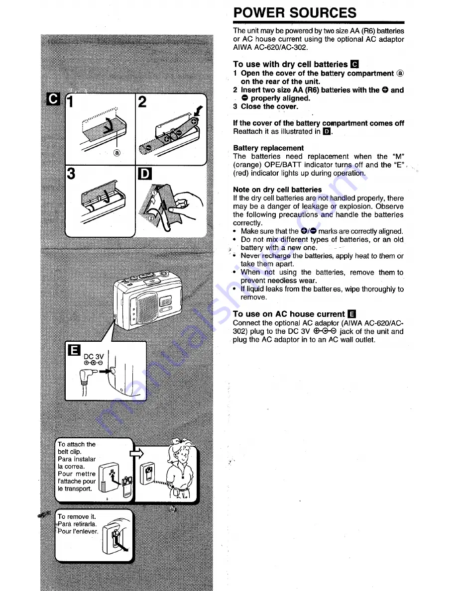 Aiwa HS-JS275 Operating Instructions Manual Download Page 2