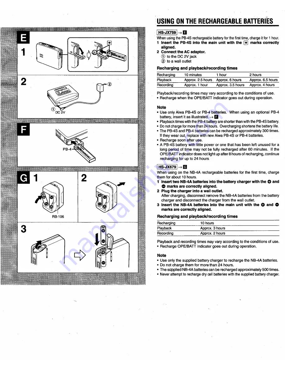 Aiwa HS-JX669 Operating Instructions Manual Download Page 2