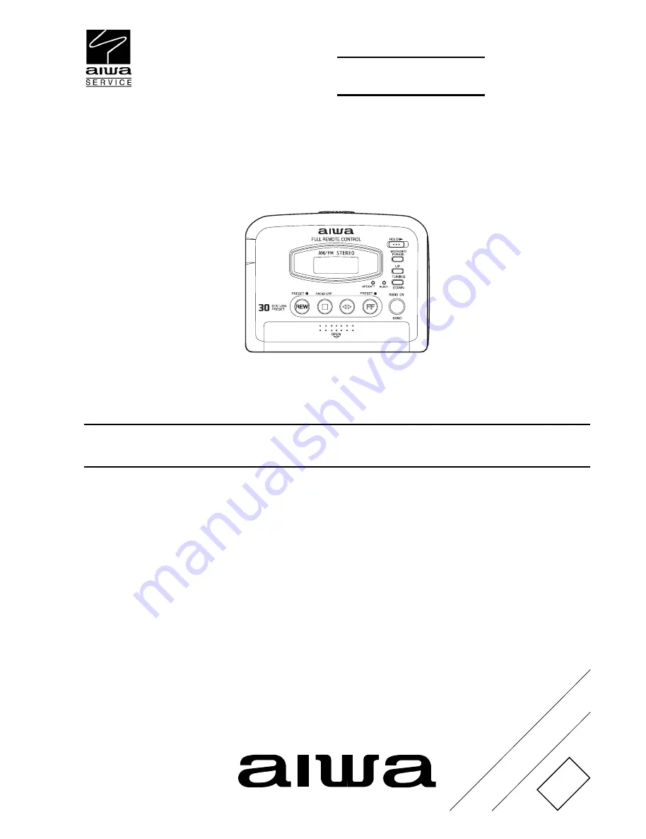 Aiwa HS-RX308 Service Manual Download Page 1