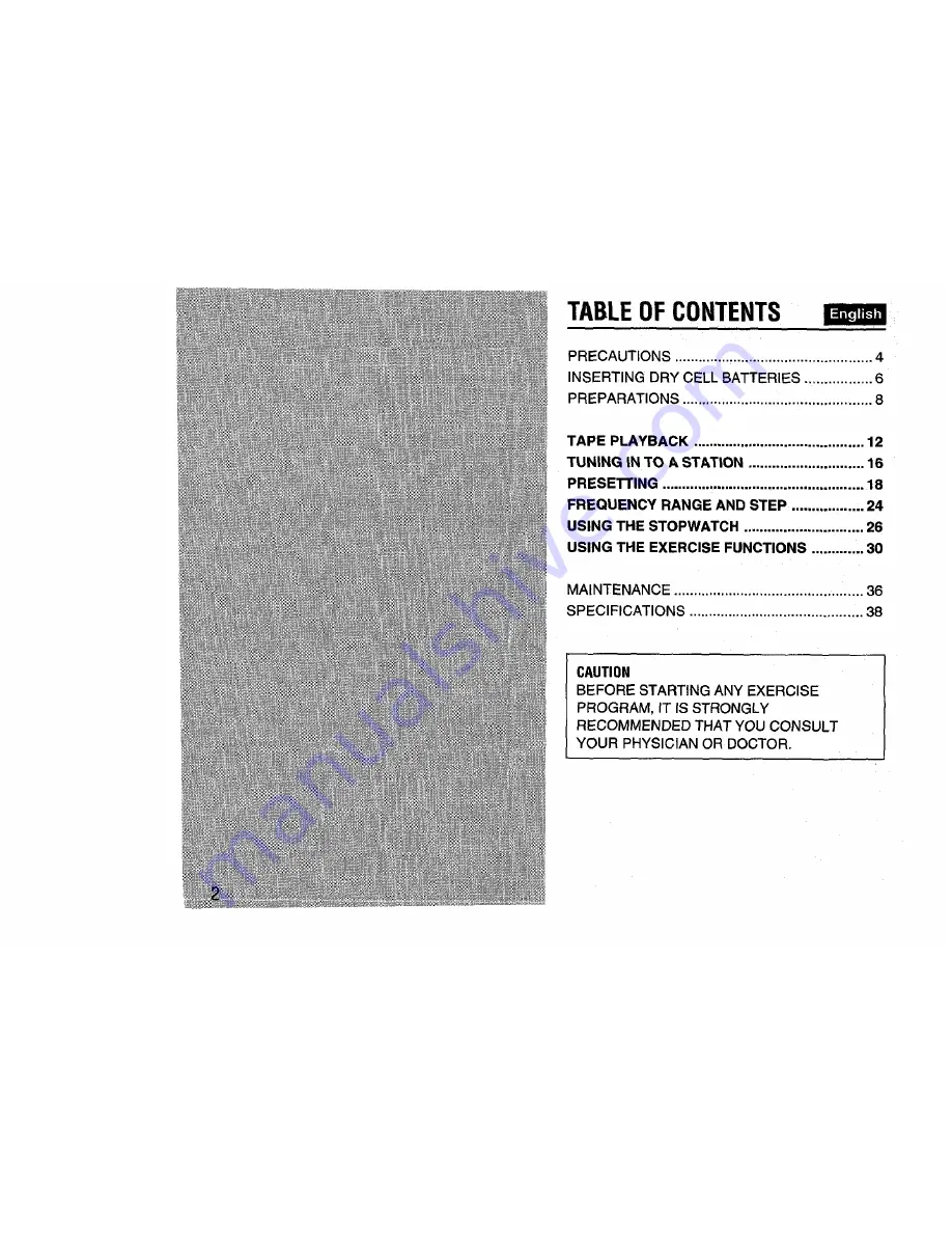 Aiwa HS-SP970 Operating Instructions Manual Download Page 2