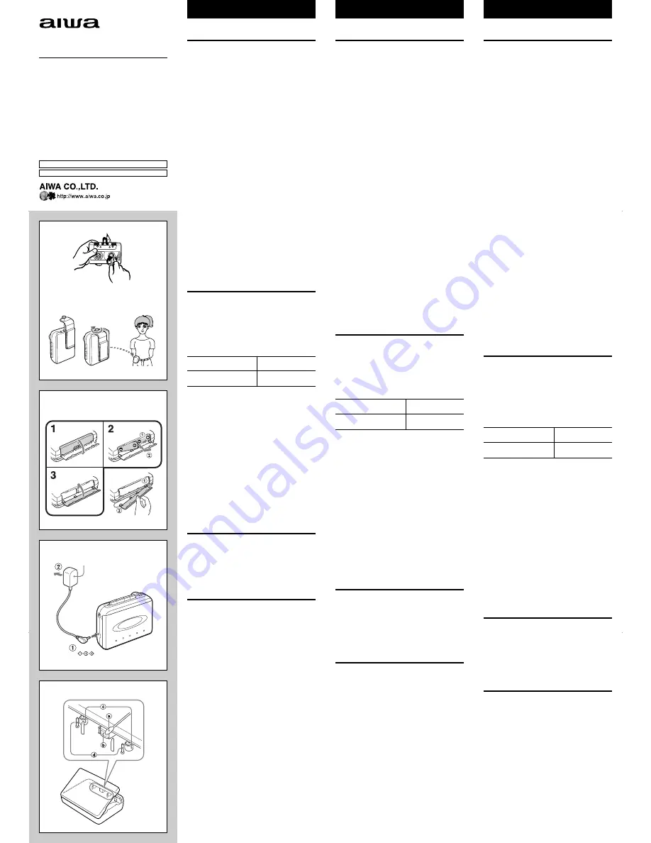 Aiwa HS-TA481 Operating Instructions Download Page 1