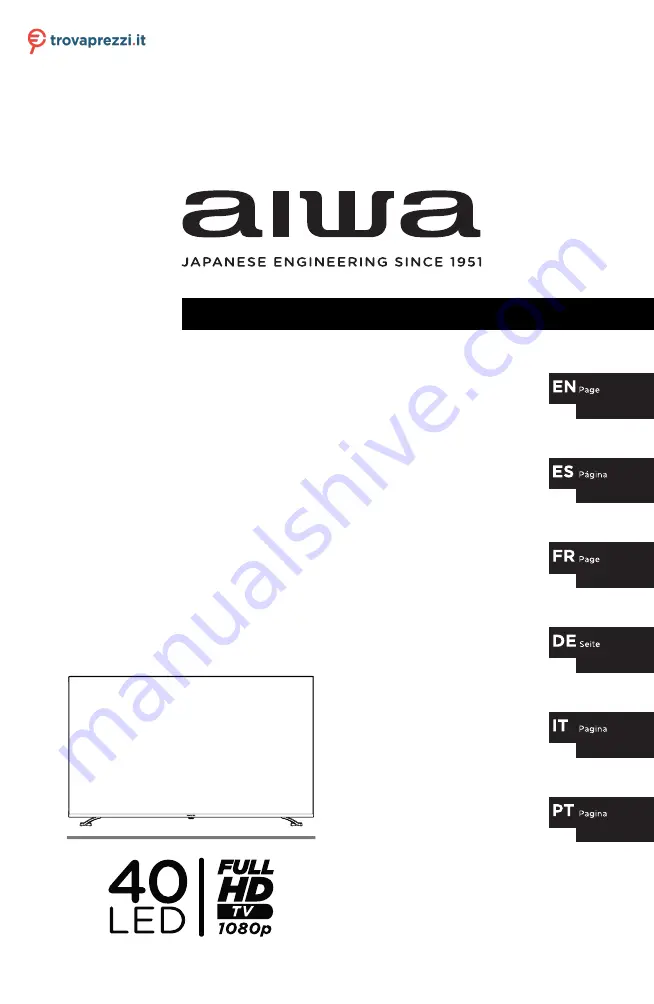 Aiwa LED-406FHD Скачать руководство пользователя страница 1