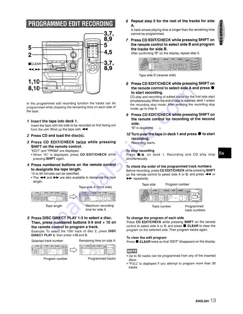 Aiwa NSX-A115 Operating Instructions Manual Download Page 13