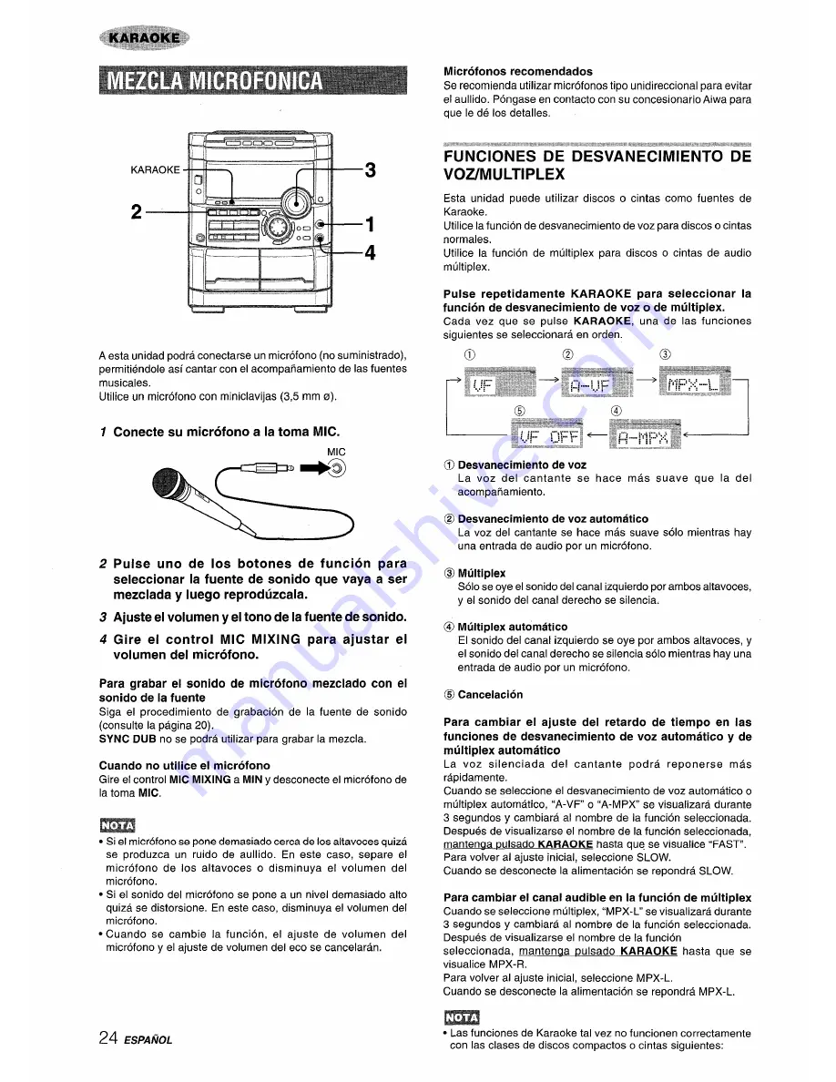 Aiwa NSX-A777 Operating Instructions Manual Download Page 54