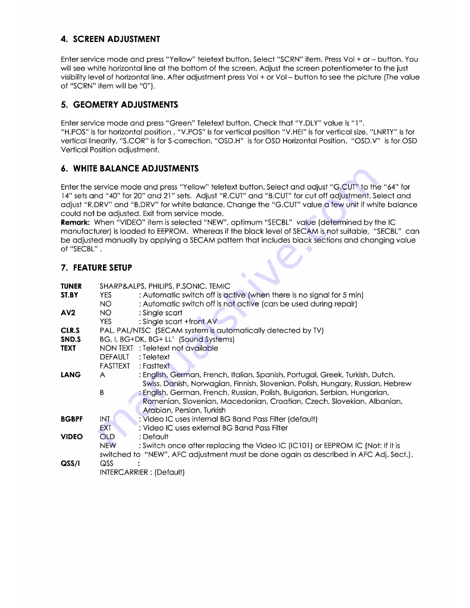 Aiwa TV-14MT11 Service Manual Download Page 26