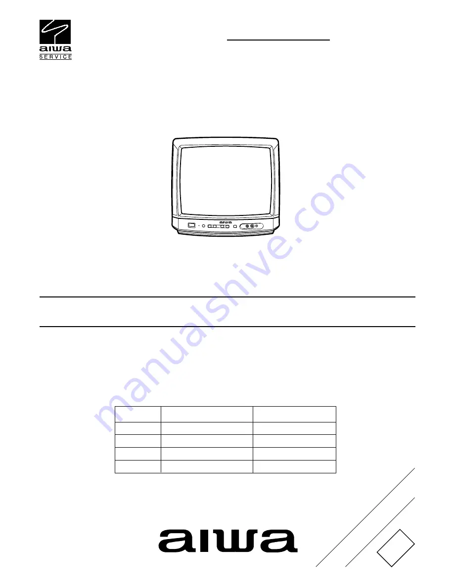 Aiwa TV-C1400KY Скачать руководство пользователя страница 1