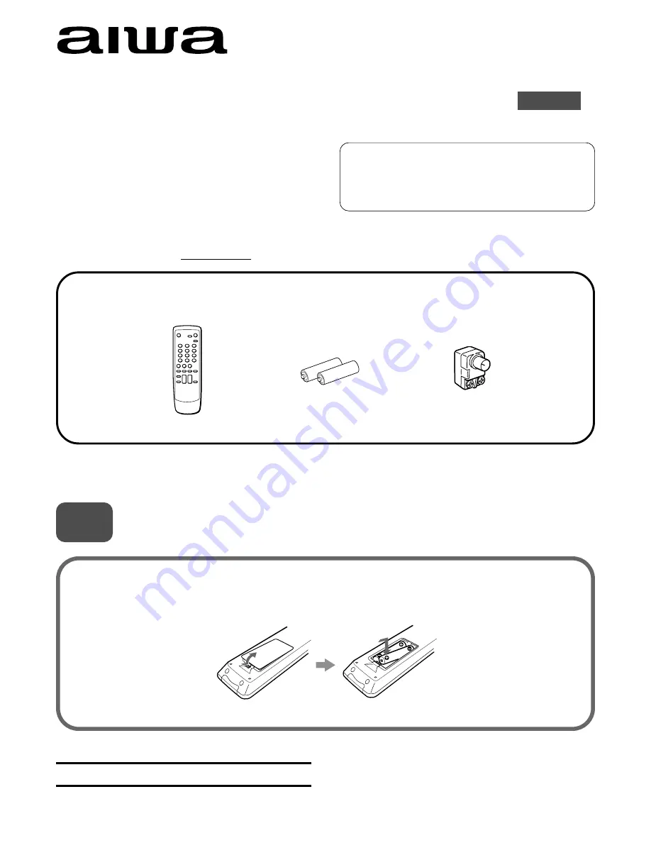 Aiwa TV-F2000 Operating Instructions Manual Download Page 2