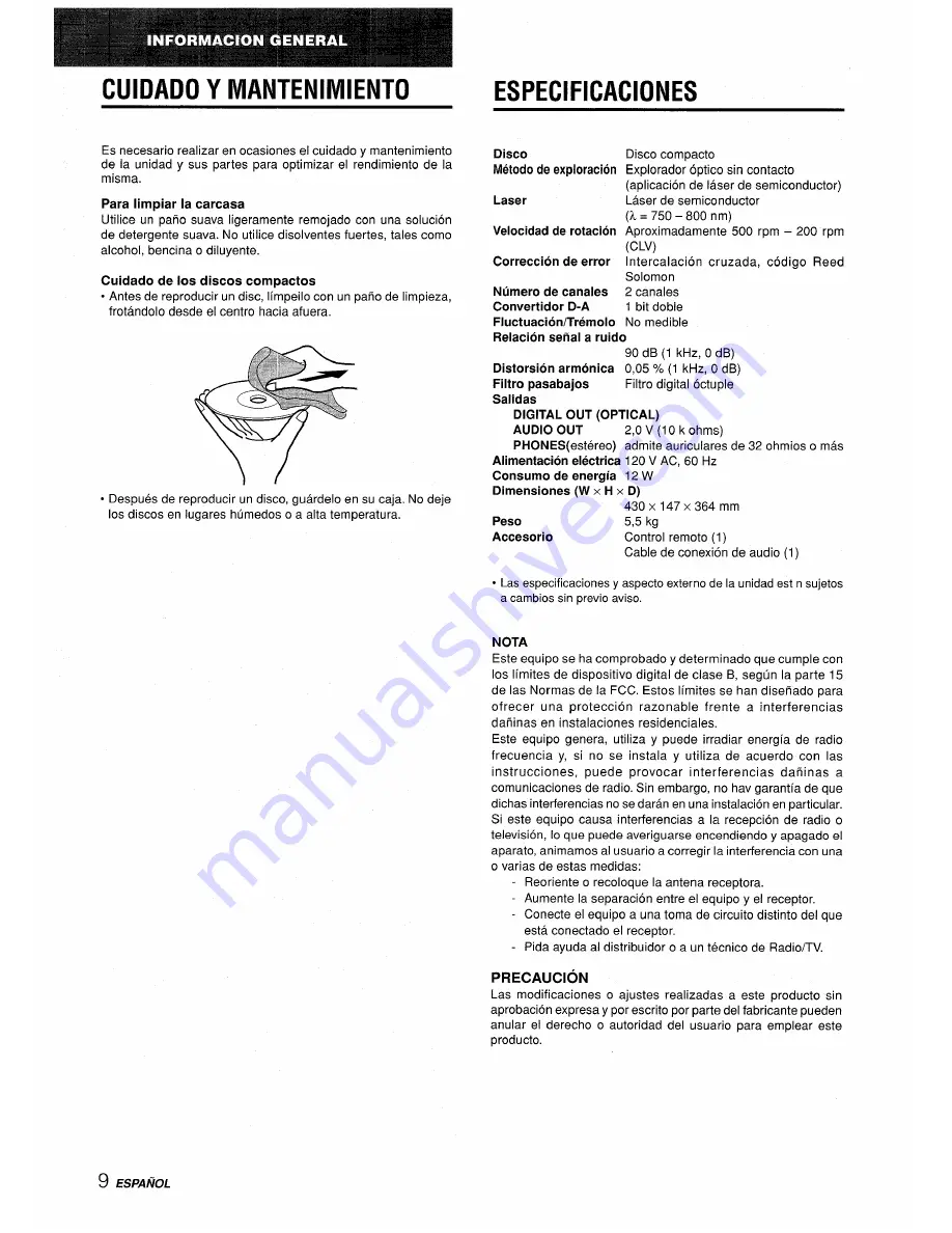 Aiwa XC-35 Operating Instructions Manual Download Page 20