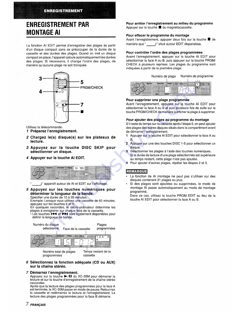 Aiwa XC-35 Operating Instructions Manual Download Page 30