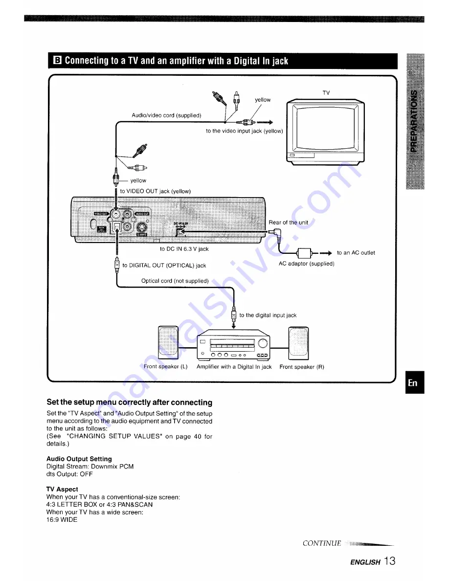 Aiwa XD-DV10 Скачать руководство пользователя страница 13