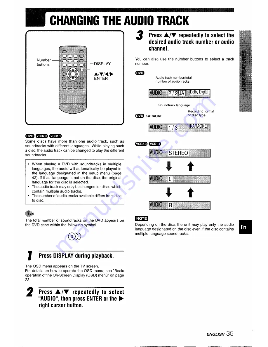 Aiwa XD-DV10 Operating Instructions Manual Download Page 35