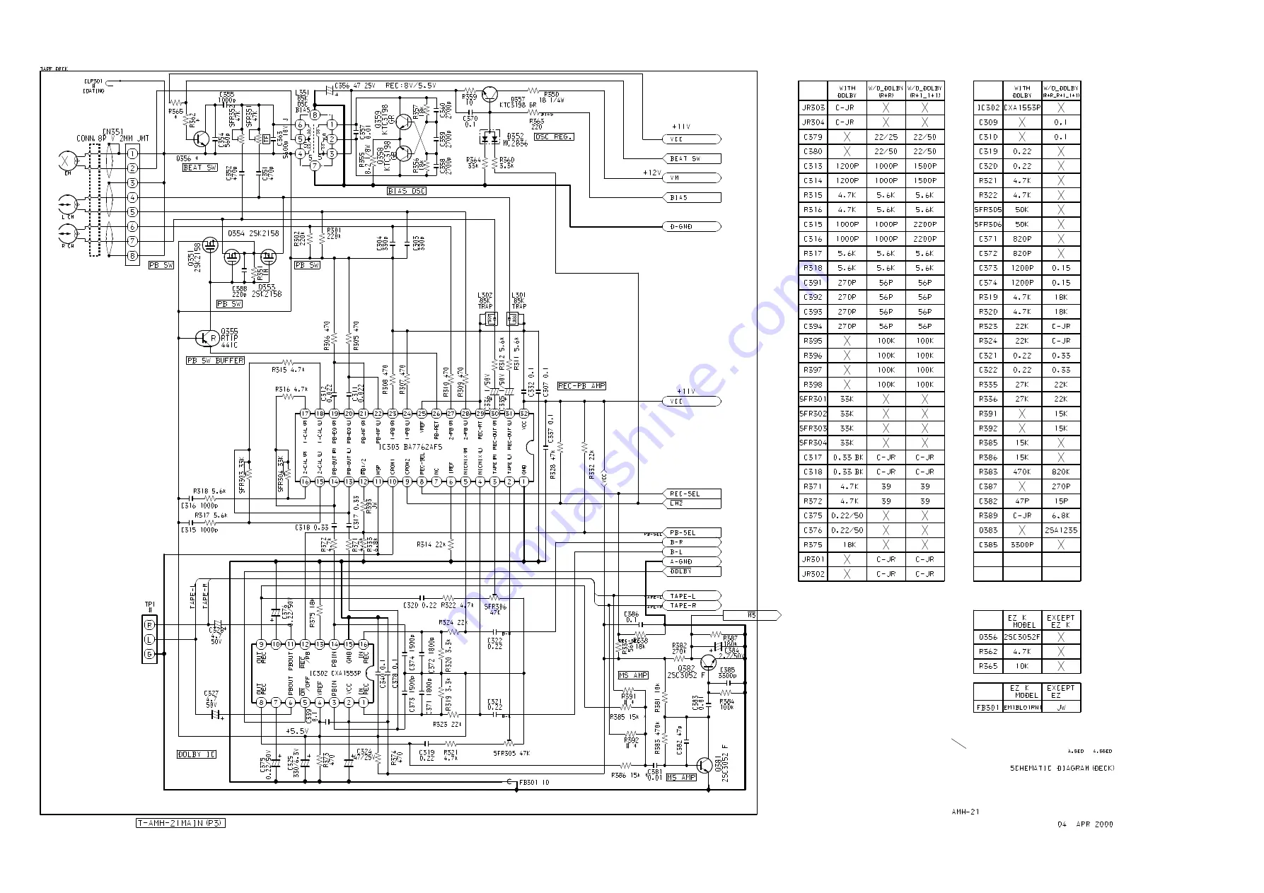 Aiwa XH-AG1000 Service Manual Download Page 20