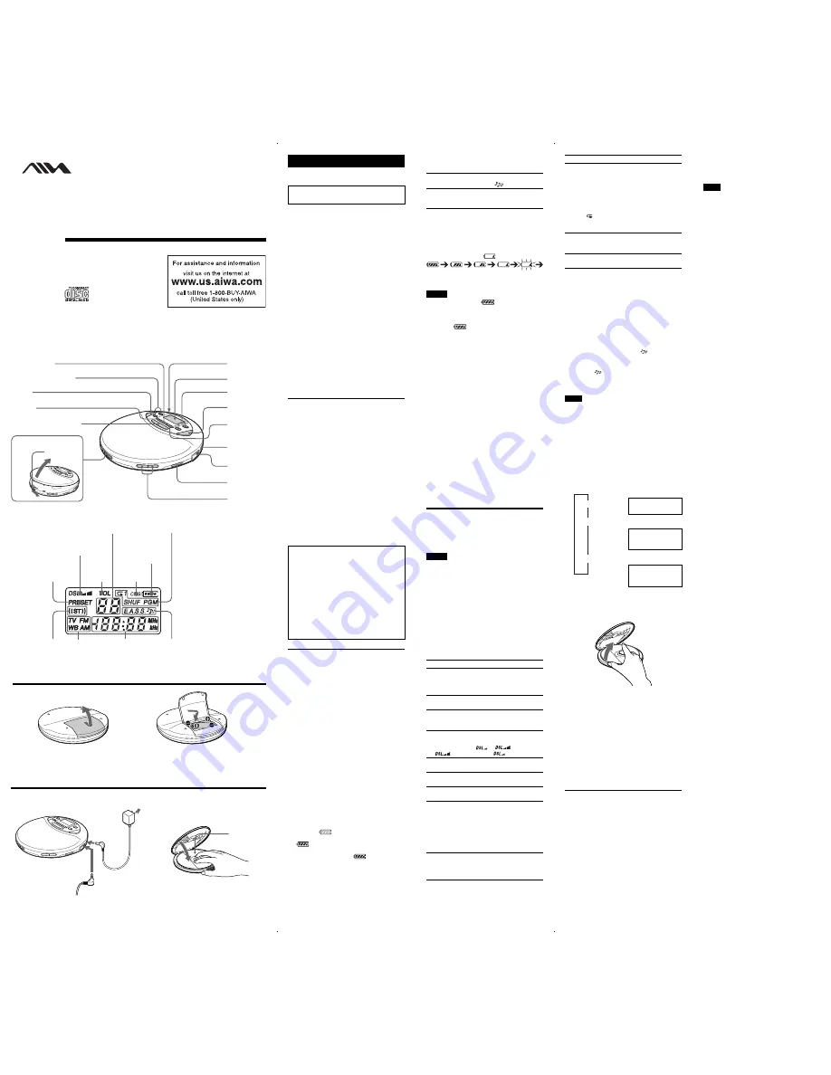 Aiwa XP-ER800N Operating Instructions Download Page 1