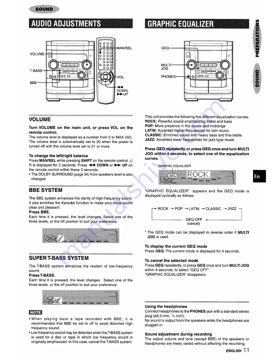 Aiwa XR-DV526 Operating Instructions Manual Download Page 11