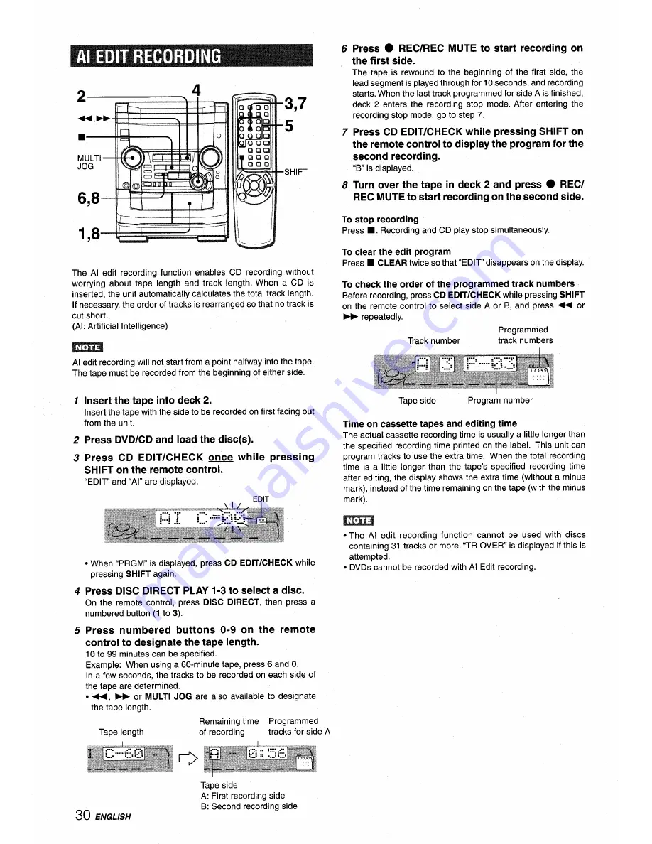 Aiwa XR-DV526 Operating Instructions Manual Download Page 30