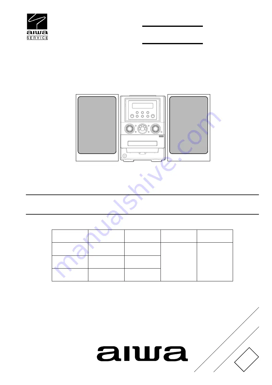 Aiwa XR-M200 Service Manual Download Page 1