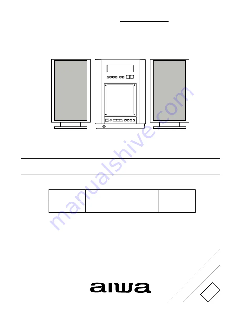 Aiwa XR-TC80 Service Manual Download Page 1