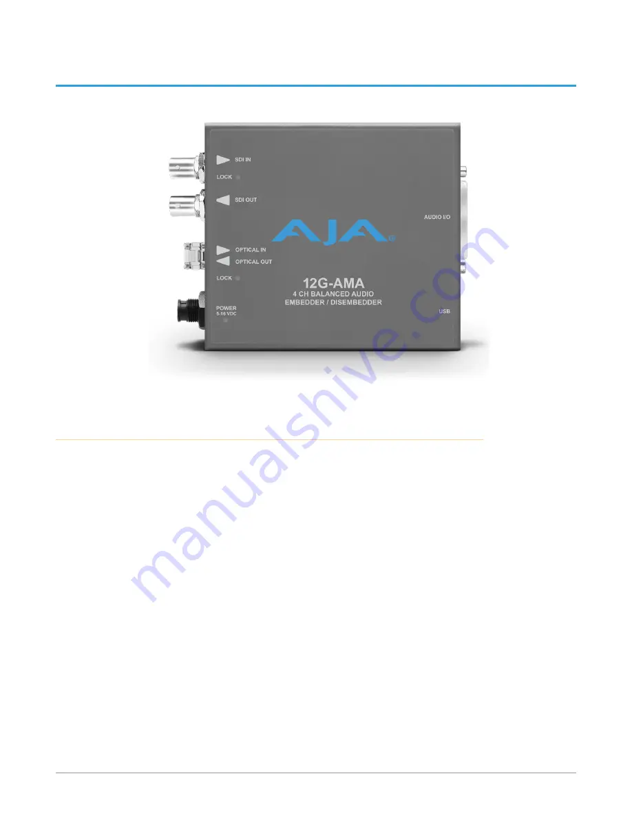 AJA 12G-AMA Скачать руководство пользователя страница 4