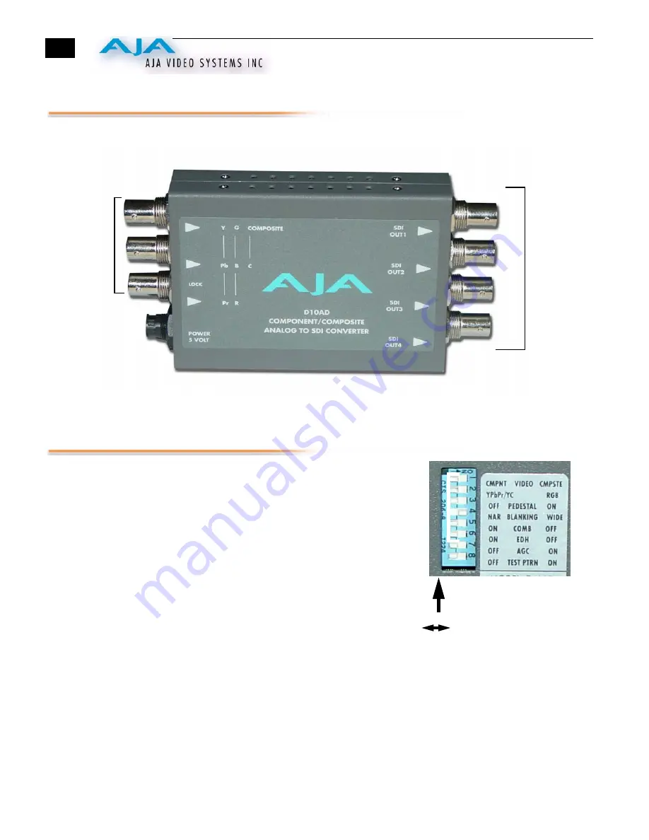 AJA D10AD Скачать руководство пользователя страница 3