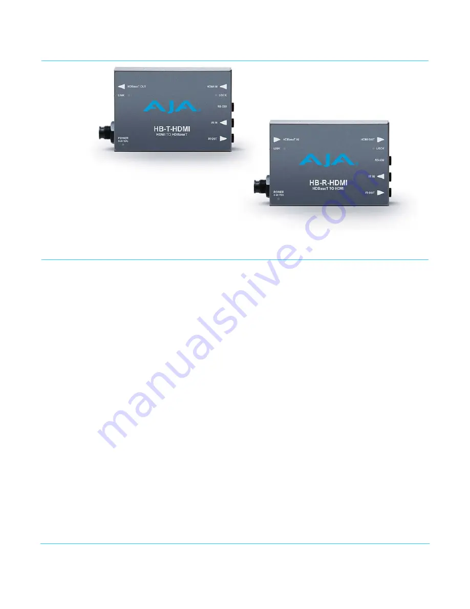 AJA HB-R-HDMI Installation & Operation Manual Download Page 5