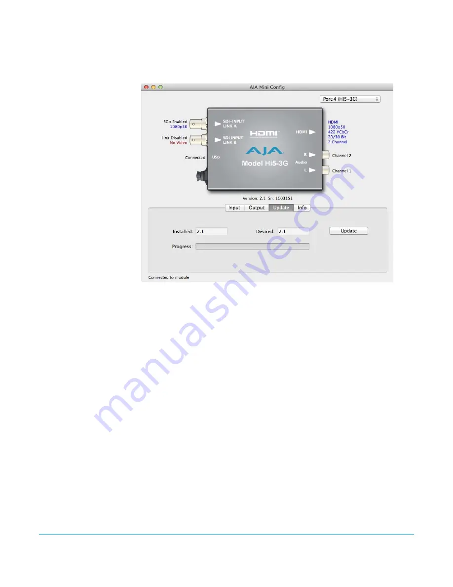 AJA Hi5-3G Installation & Operation Manual Download Page 12