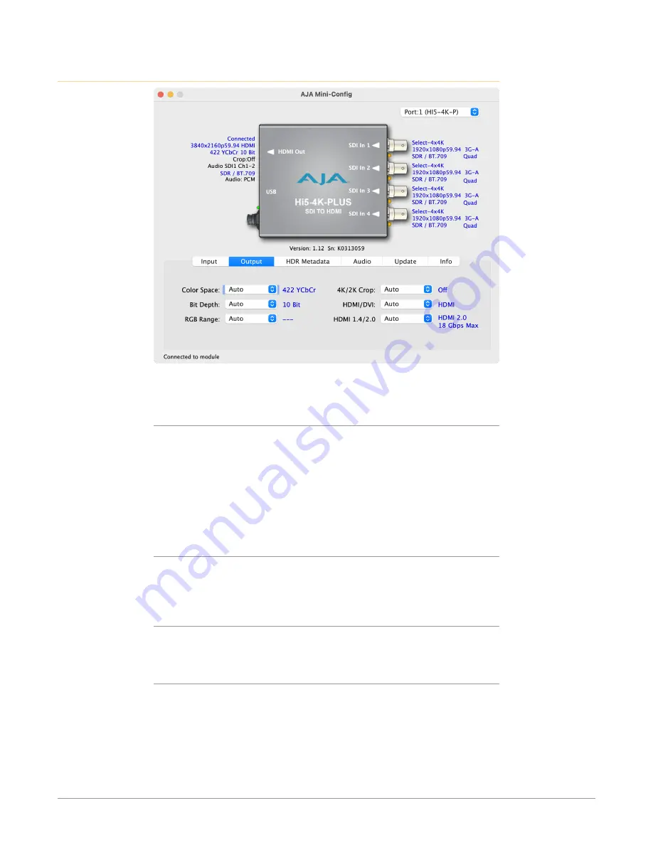 AJA hi5-4k-plus Installation And Operation Manual Download Page 15