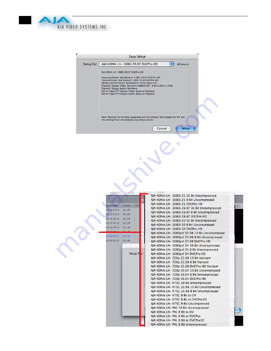 AJA KONA LH Installation And Operation Manual Download Page 72