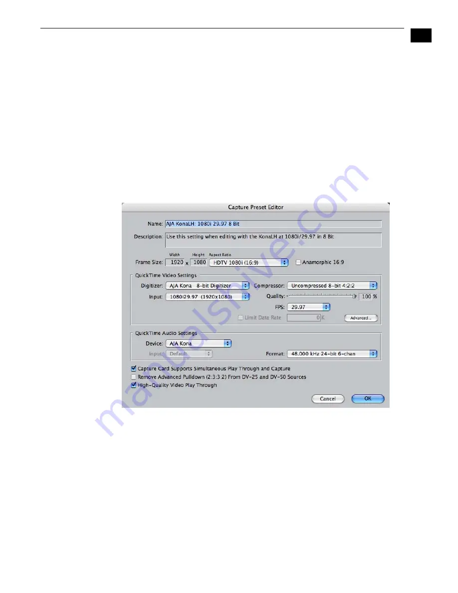 AJA KONA LH Installation And Operation Manual Download Page 79