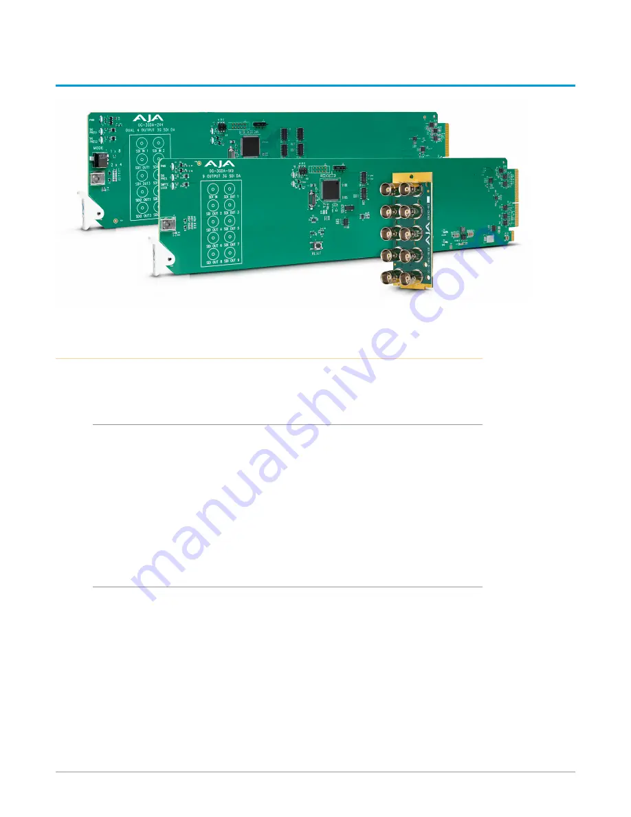 AJA OG-3GDA Series Installation And Operation Manual Download Page 4