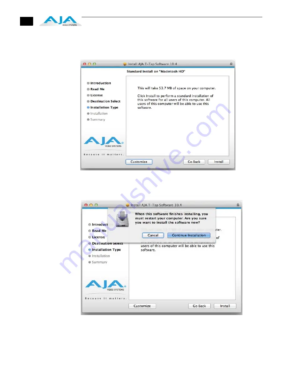 AJA T-TAP Installation And Operation Manual Download Page 16