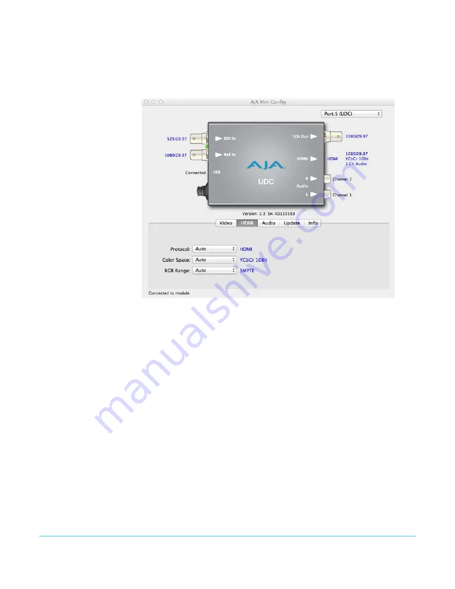 AJA UDC Installation & Operation Manual Download Page 18