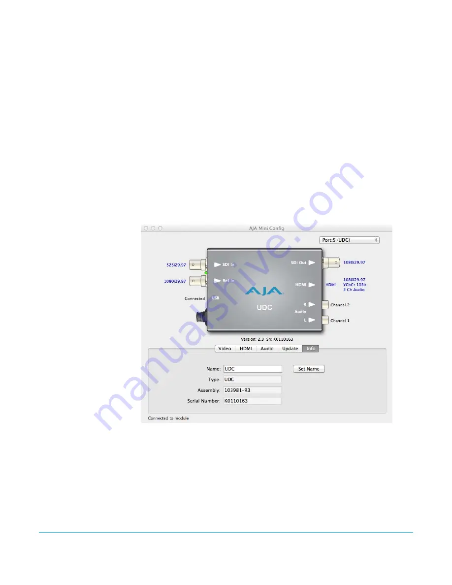 AJA UDC Installation & Operation Manual Download Page 21