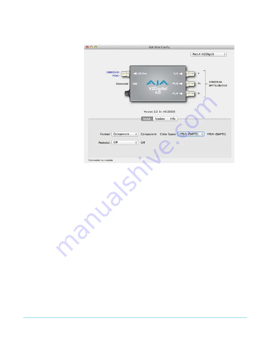 AJA V2Digital Installation & Operation Manual Download Page 13