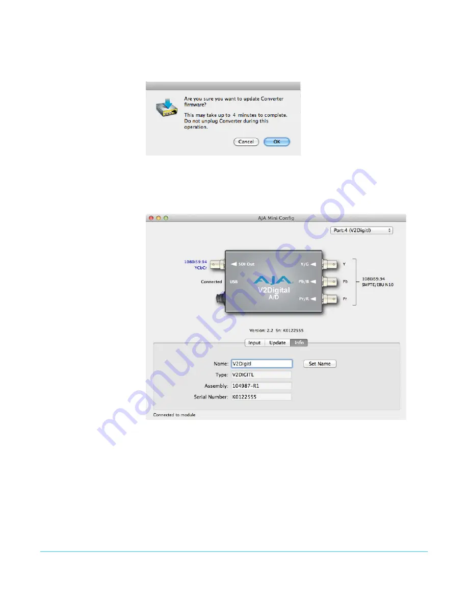 AJA V2Digital Installation & Operation Manual Download Page 15