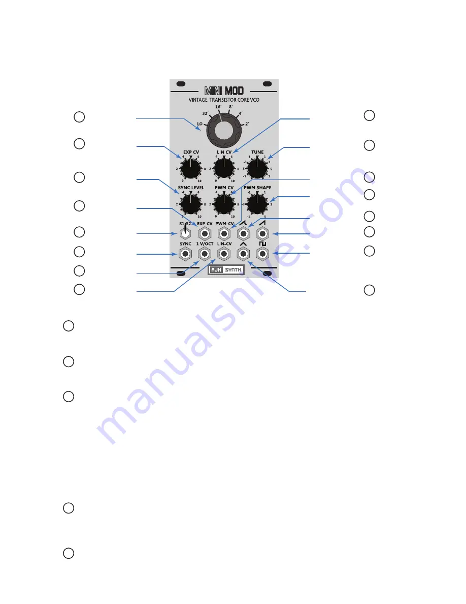 AJH Synth MiniMoD VCO Скачать руководство пользователя страница 2