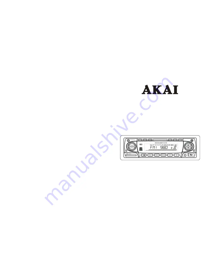 Akai ACA-271UR Instruction Manual Download Page 7