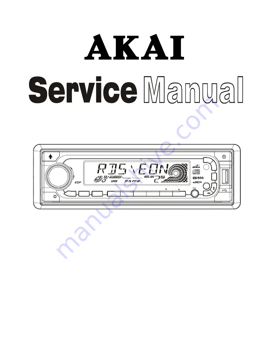 Akai ACR-24MPU Service Manual Download Page 1