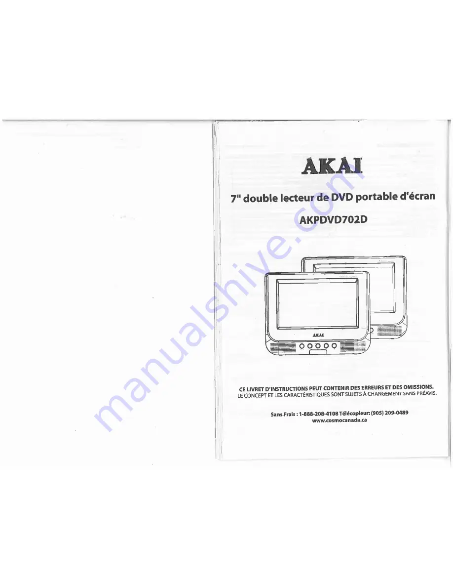 Akai AKPDVD702D Instruction Book Download Page 13