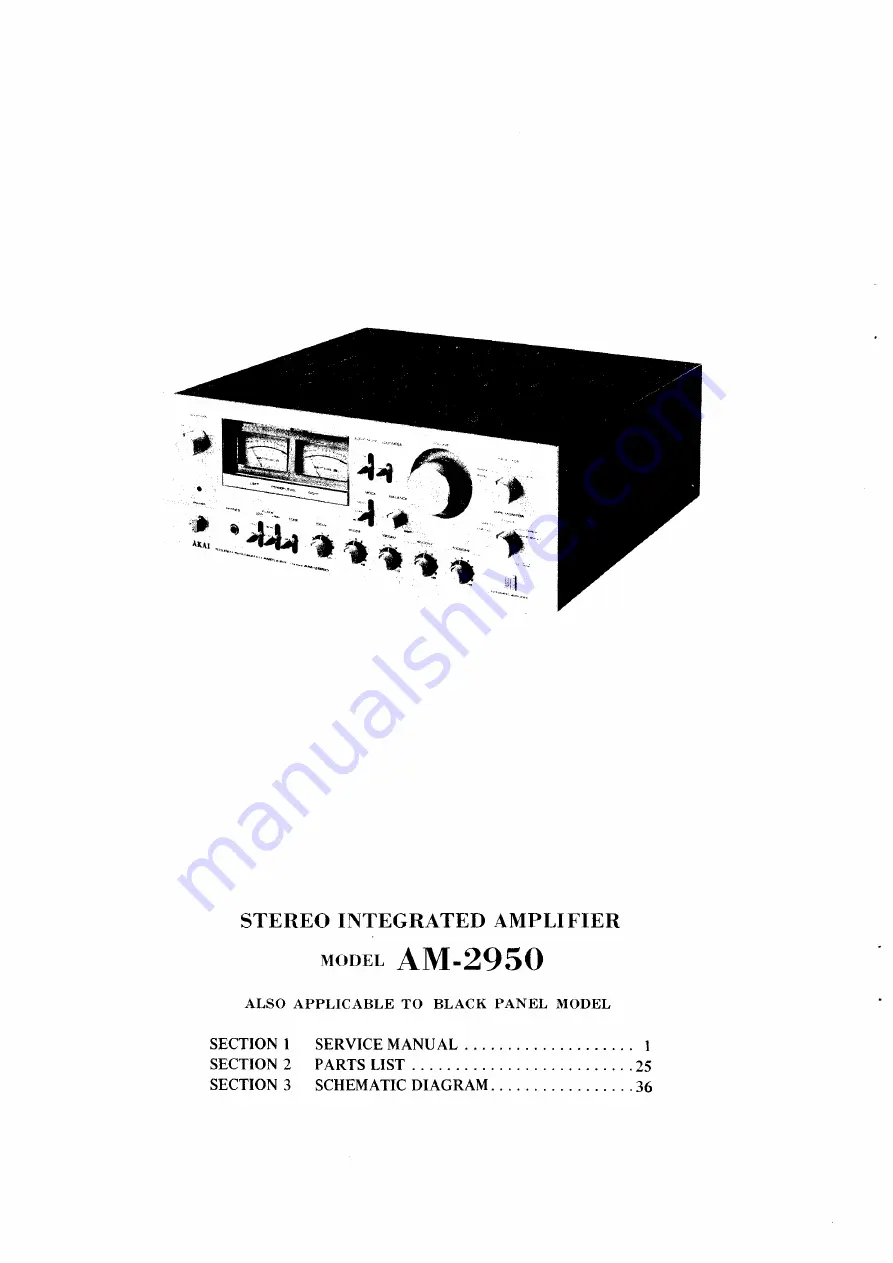 Akai AM-2950 Service Manual Download Page 3