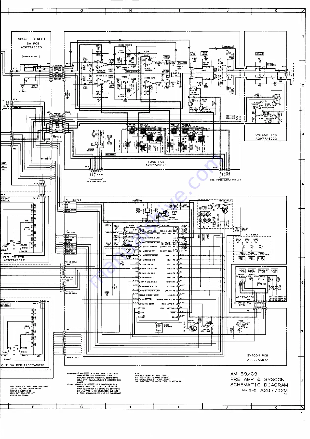 Akai AM-59 Schematic Diagrams Download Page 13