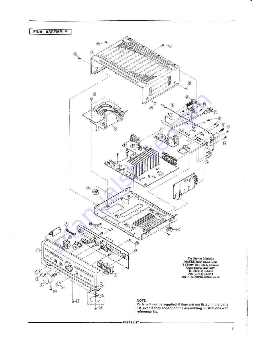 Akai AM-M630 Service Manual Download Page 9