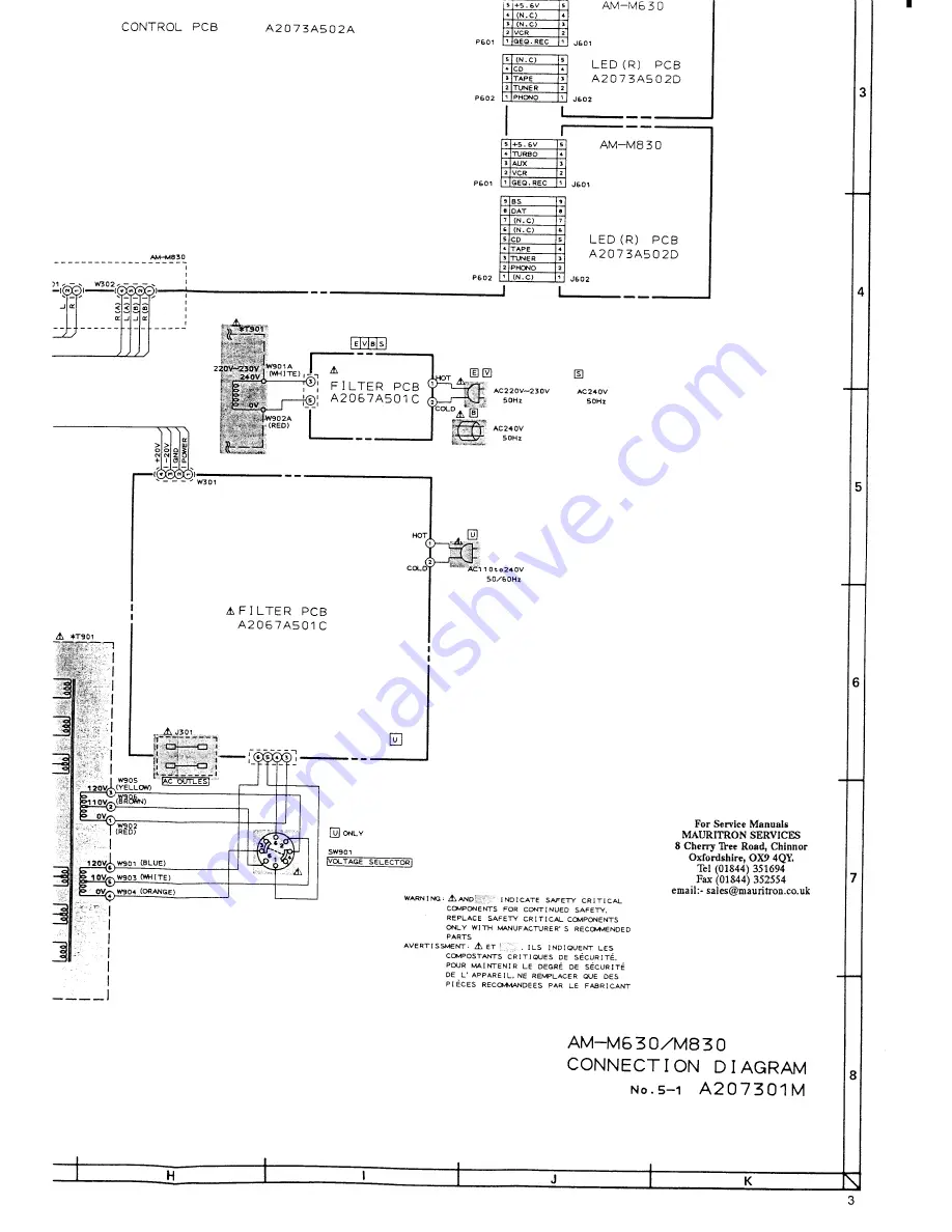 Akai AM-M630 Service Manual Download Page 36