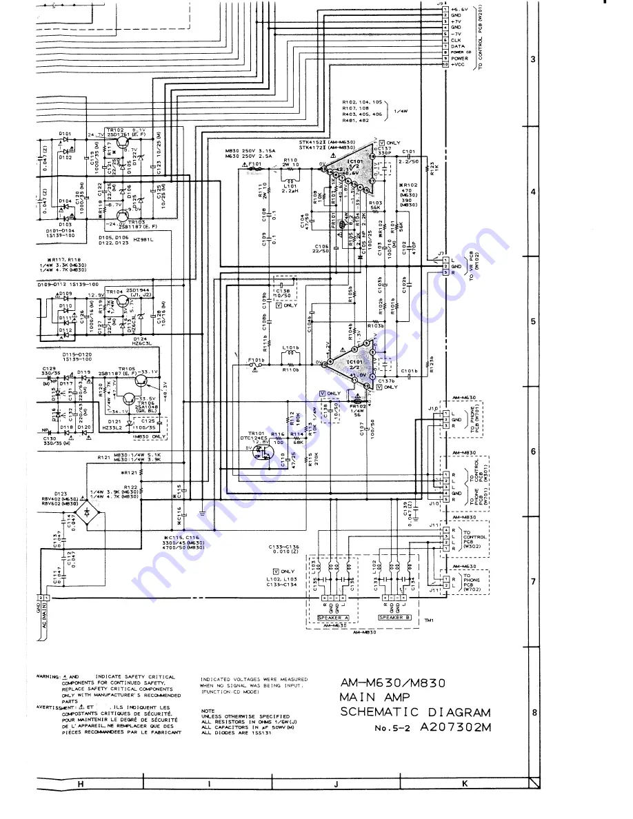 Akai AM-M630 Service Manual Download Page 44