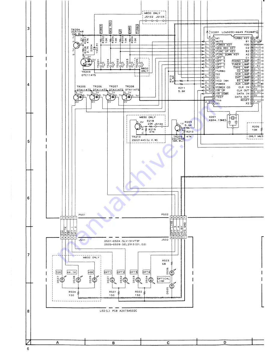 Akai AM-M630 Service Manual Download Page 57