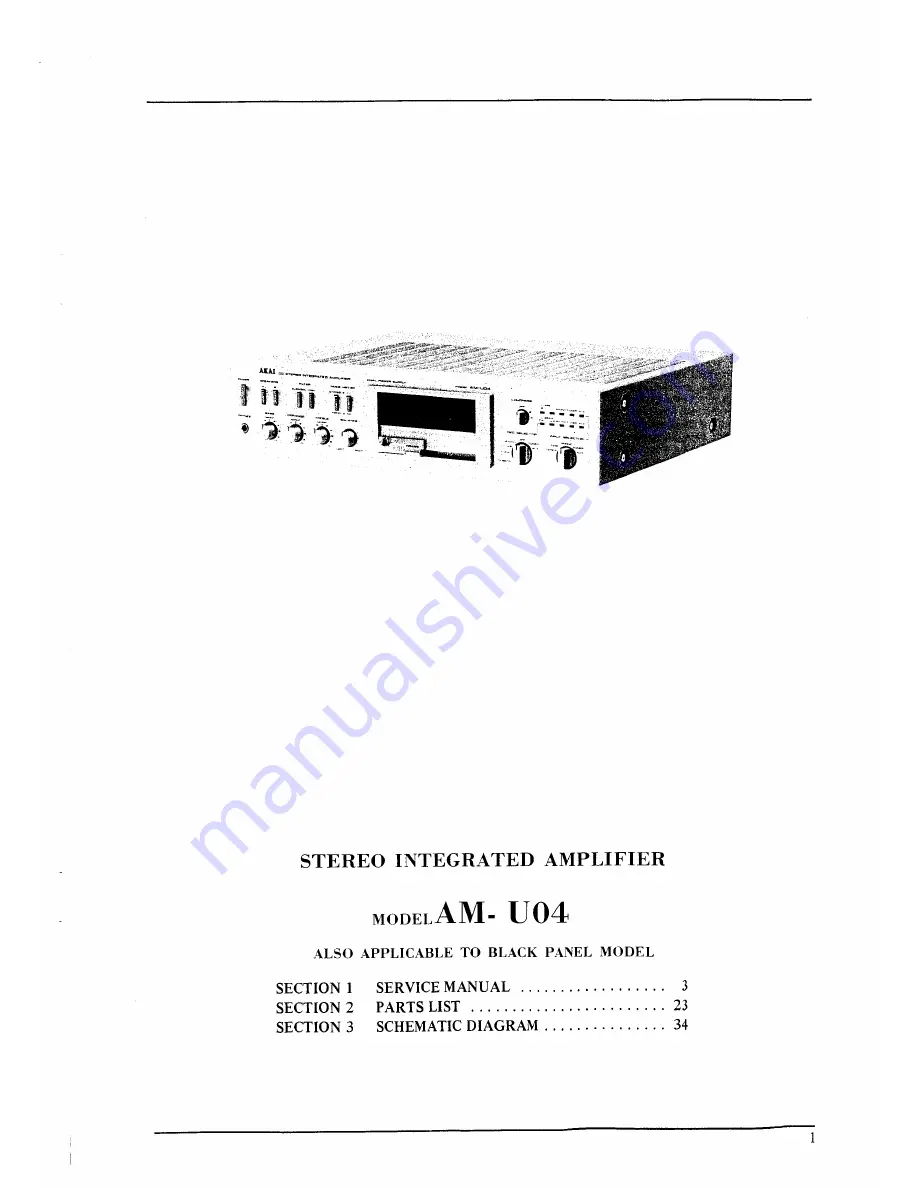 Akai AM-U04 Service Manual Download Page 2